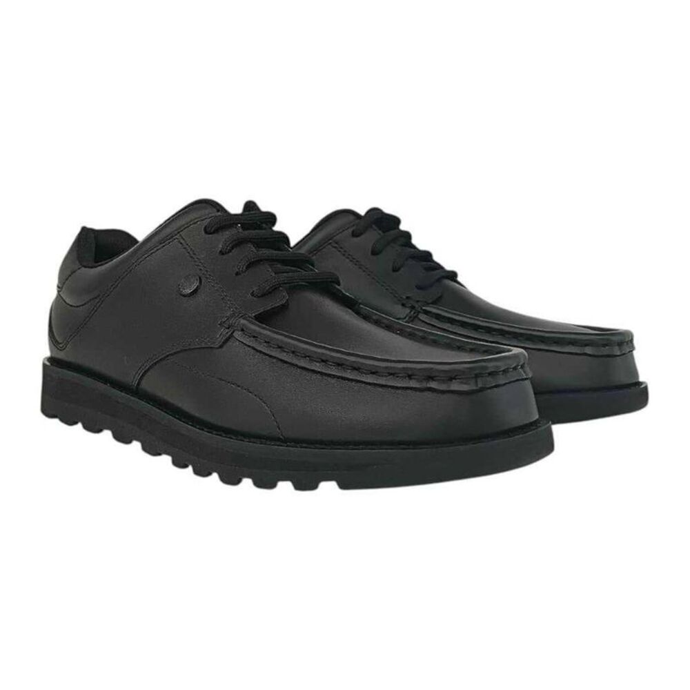 Pretty Green Childrens/Kids Harrow Classic Leather Flat School Shoes / Black